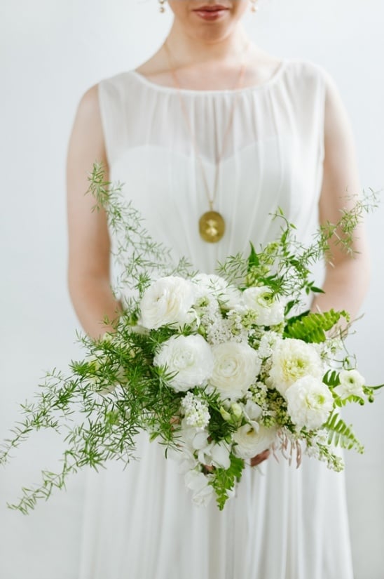 white and green wedding bouquet from Munster Rose