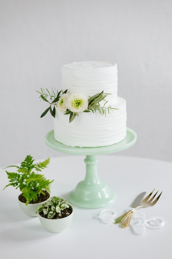 simple white wedding cake by Cocoa & Fig