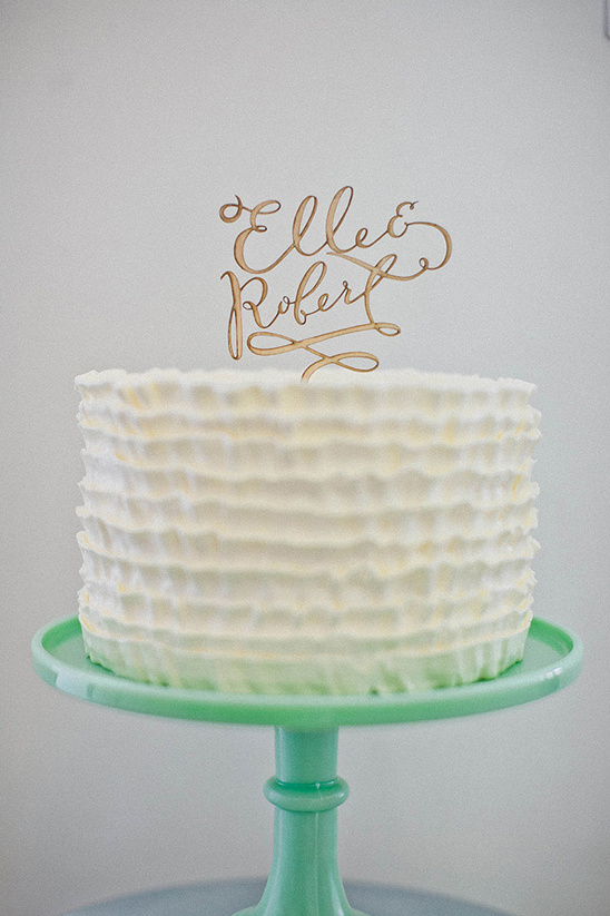 customized wooden cake topper