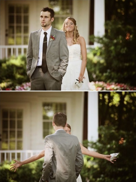 Groom's emotional first look at his bride