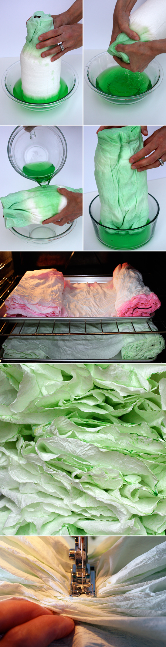 DIY tutu tutorial dyeing baking and sewing tulle