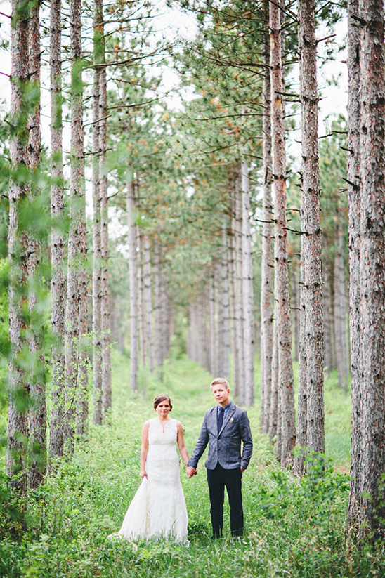 Eclectic Blue Backyard Wedding