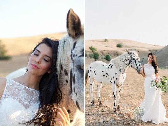 bridal session with horse
