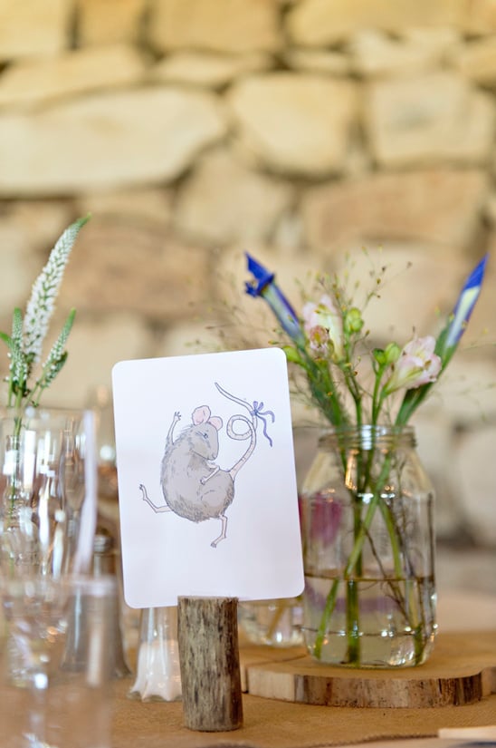 woodland animals instead of table numbers