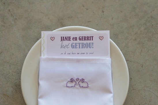embroidered napkin wedding ideas