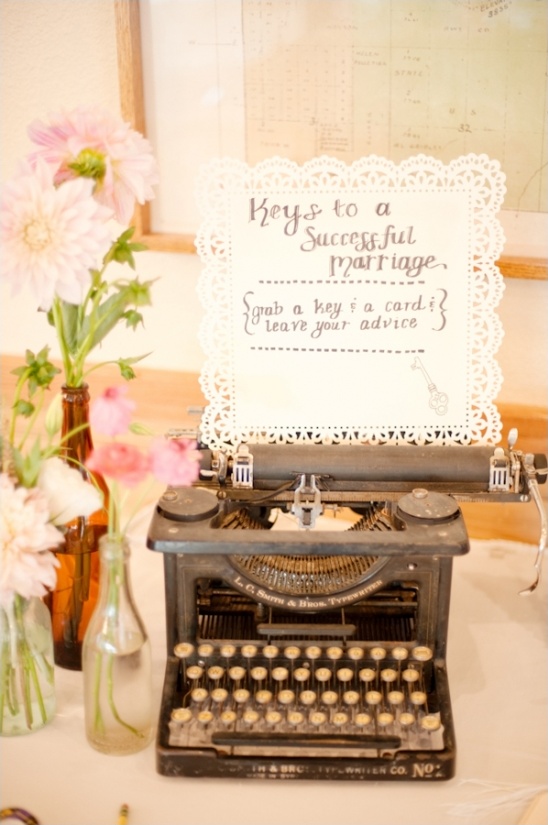 typewriter guestbook ideas