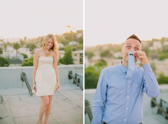 Couple rooftop photoshoot fun