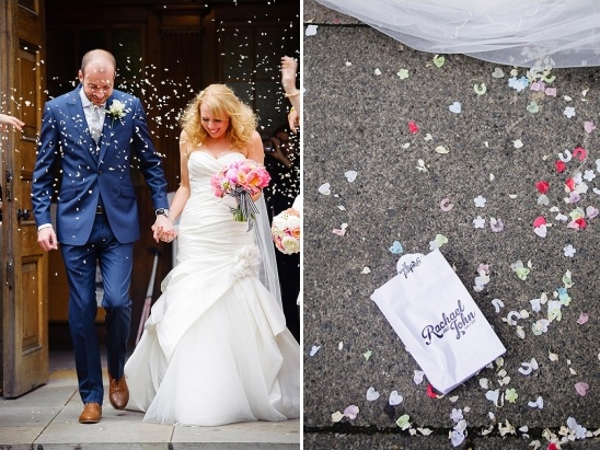 confetti toss at wedding