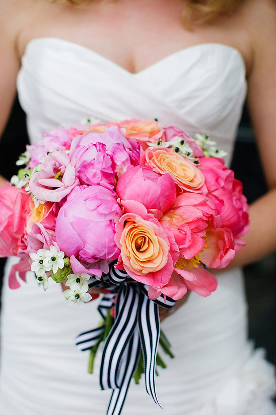 Modern London Wedding in Pink, Black and White