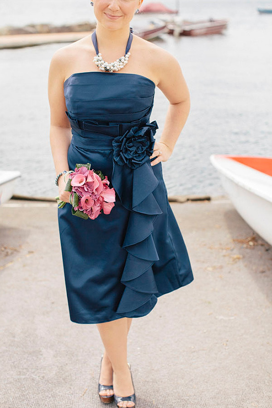 navy blue bridesmaid dress
