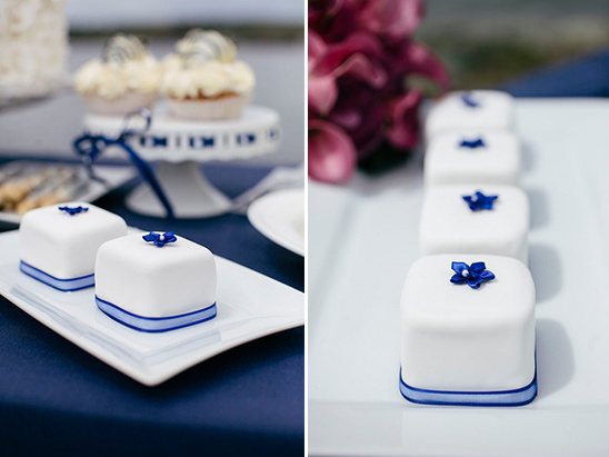 navy wedding desserts