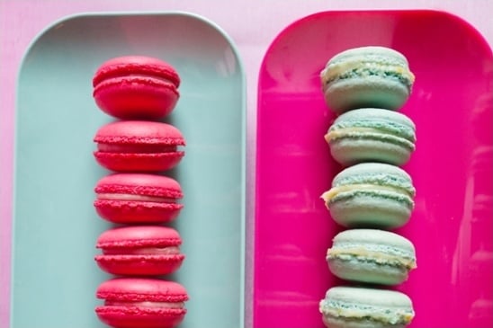 pink and mint macarons by Anges De Sucre