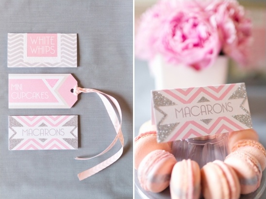 dessert labels by Paperknots and macarons by Anges De Sucre