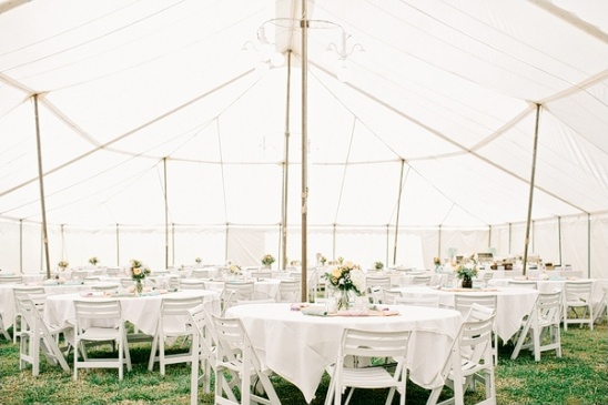 wedding tent reception