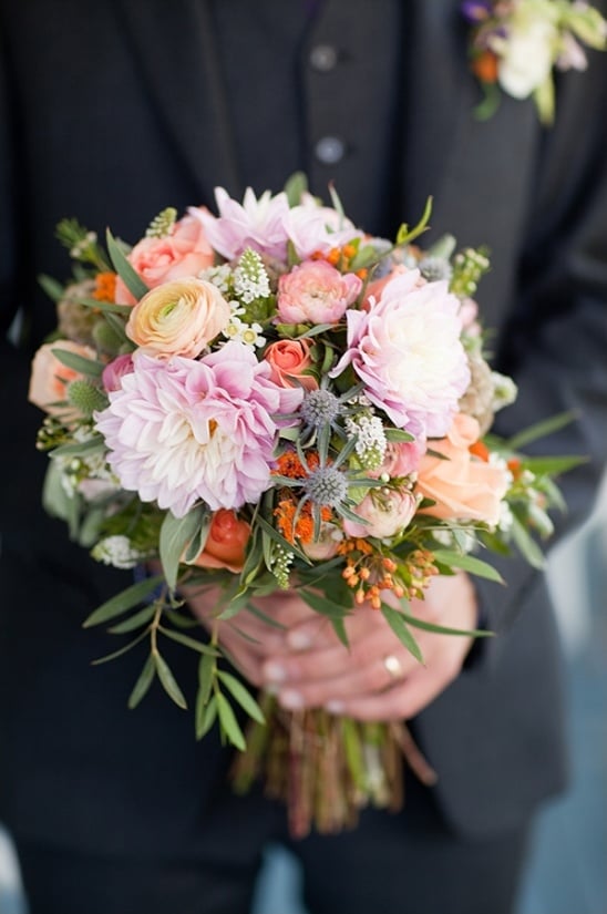 pastel wedding bouquet by Moda Floral And Event Design