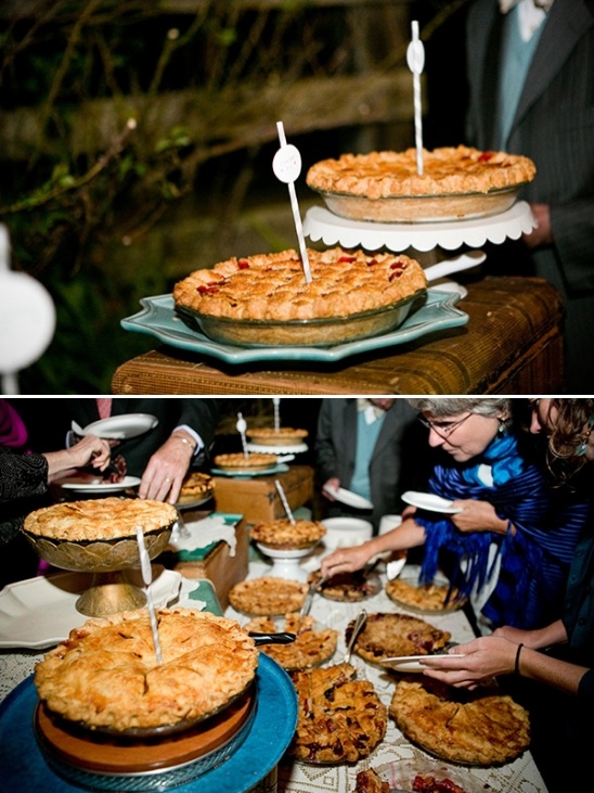 wedding pies instead of cake