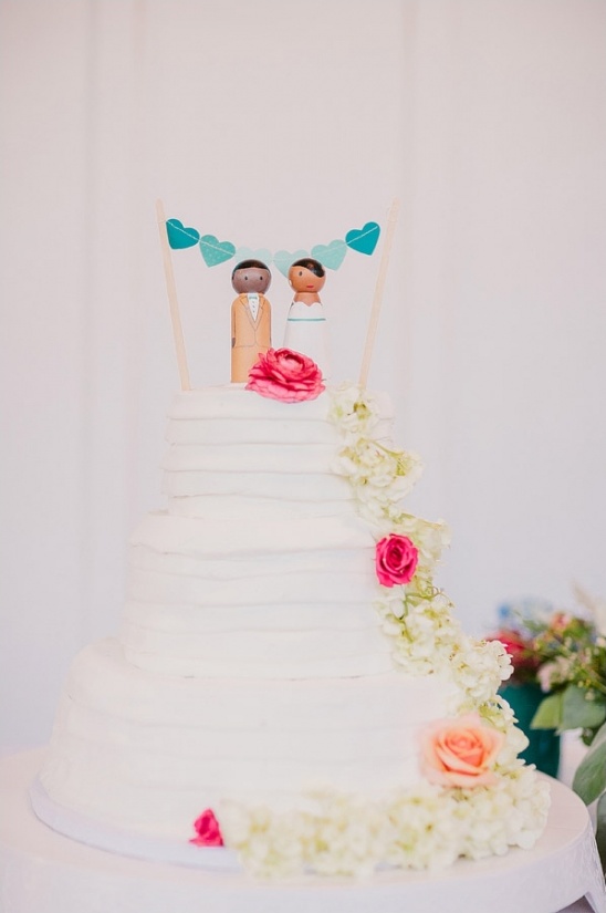 whimsical wedding cake by The Roaming Chef