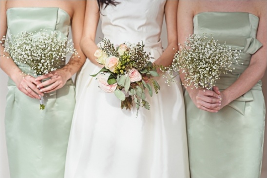 rose and baby's breath bouquets by Gracious Decor