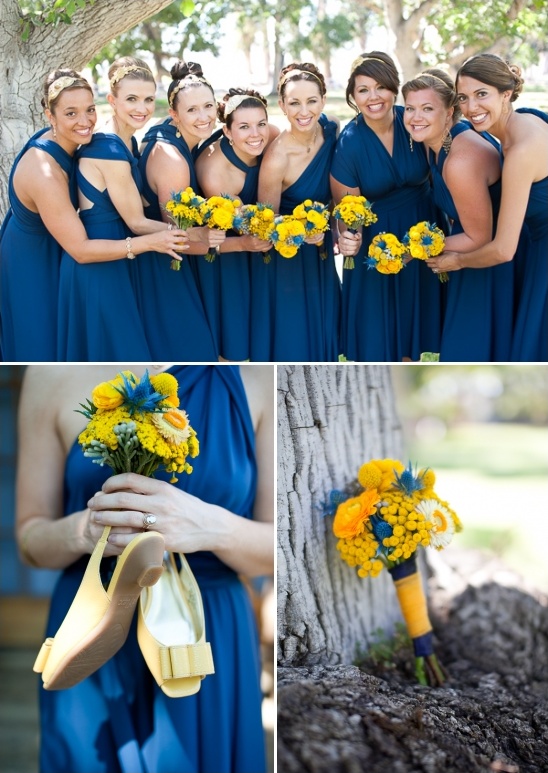 blue bridesmaid dresses by Dessy Group