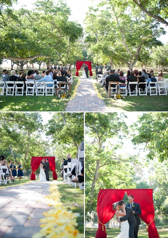 outdoor wedding ceremony at Walnut Grove