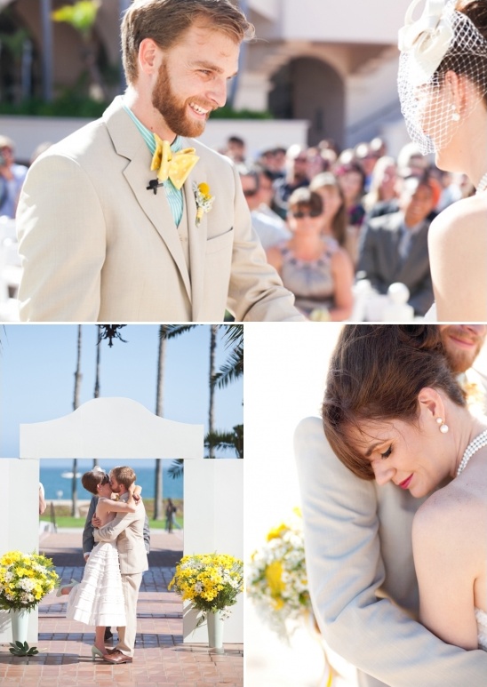 Happy couple on their wedding day kissing hugging