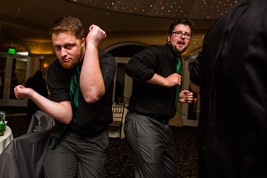 These dudes know how to get their groove on the wedding dance floor!