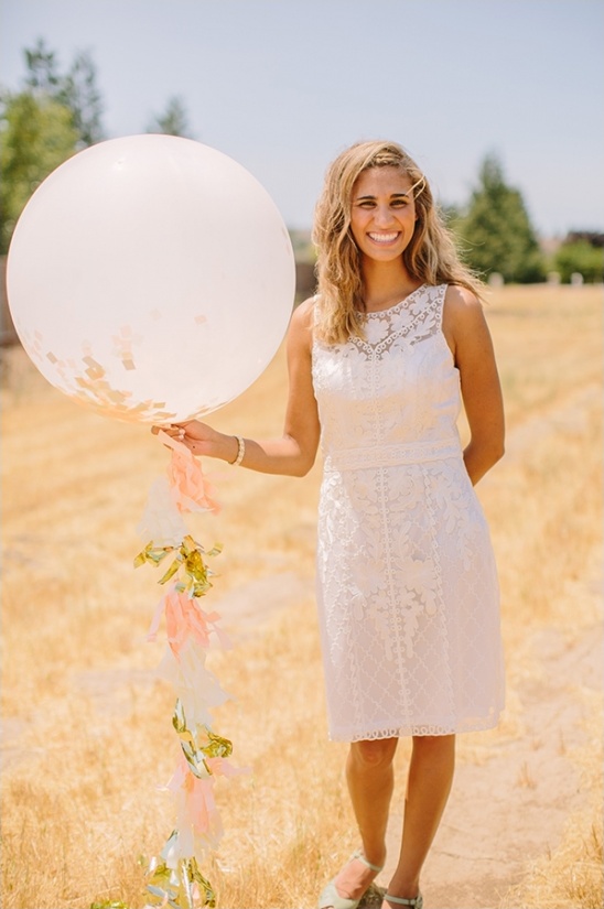 Backyard Bridal Shower in Peach and Gold