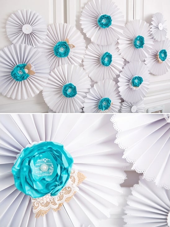 diy blue and white wall decor