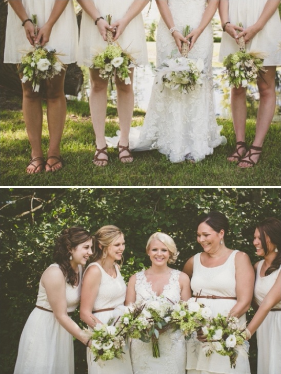 bridesmaid in sandals
