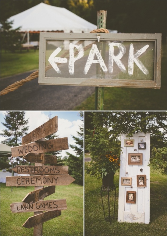 rustic wedding signs and decor ideas