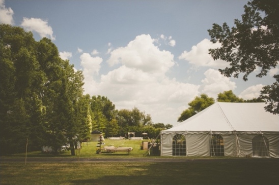 backyard tent wedding reception