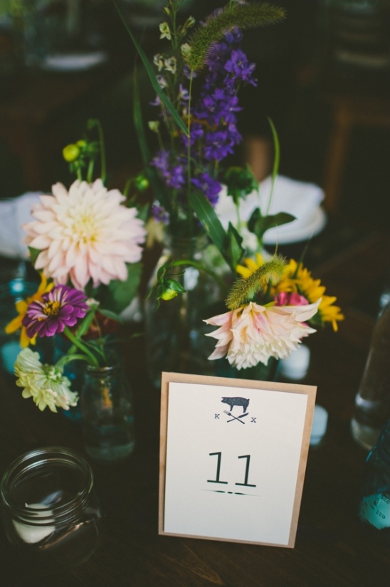backyard wedding table number ideas