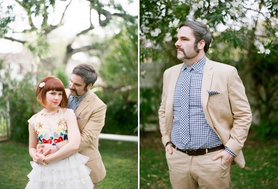 eclectic bride and groom
