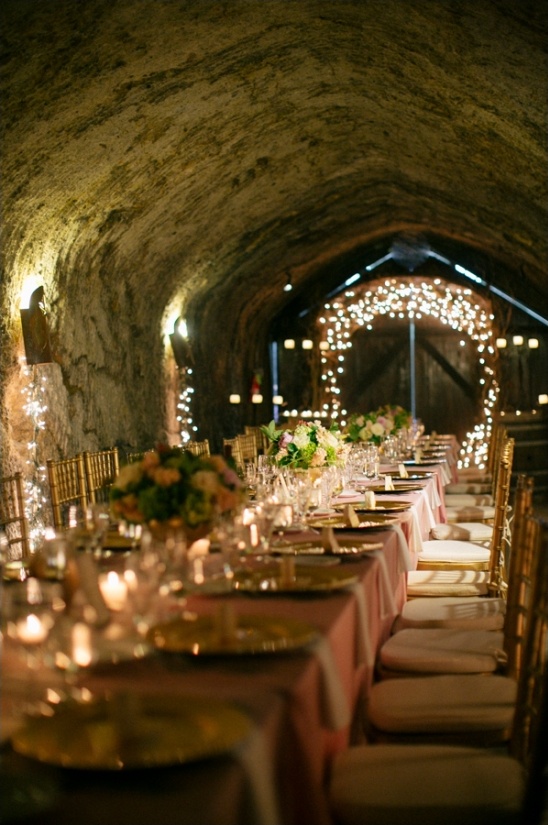 wine cellar wedding reception