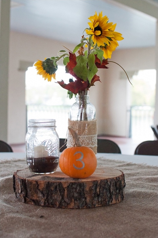 painted pumpkin table number ideas
