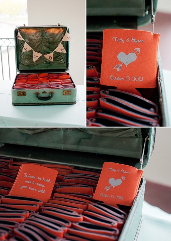 drink cozie wedding favors