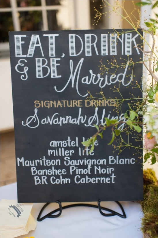 chalkboard wedding menu ideas