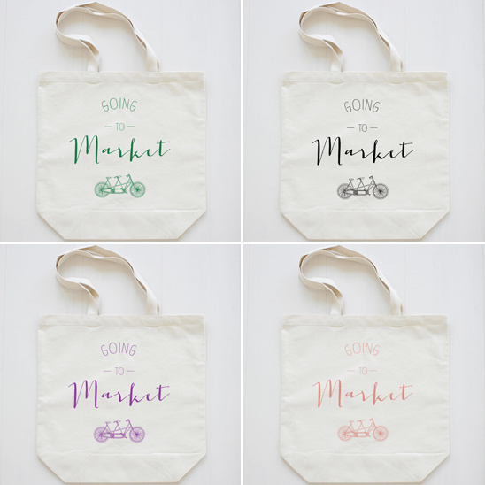 going to market grocery tote from the wedding chicks