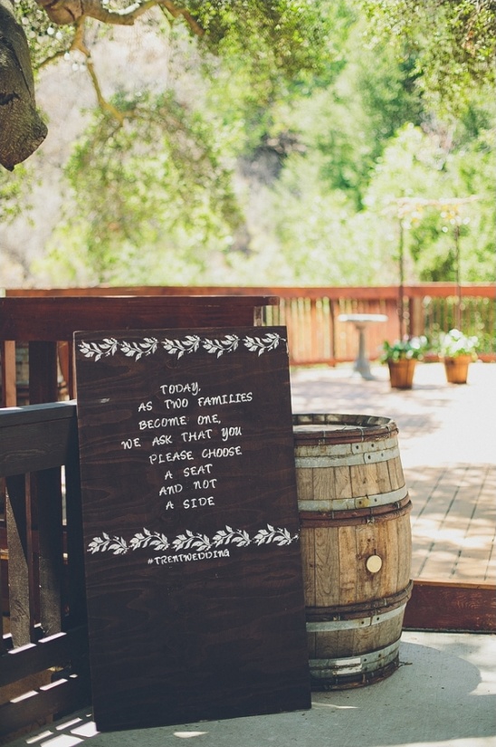 ceremony seating sign