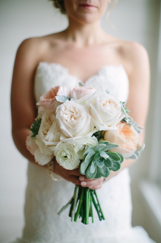 pastel wedding bouquet by Milk & Honey