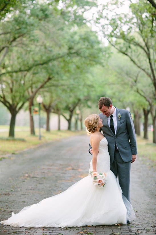 Peach and Gray Wedding at Cypress Grove Estate House