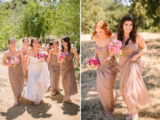brown bridesmaid dresses