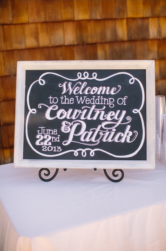 chalkboard wedding sign