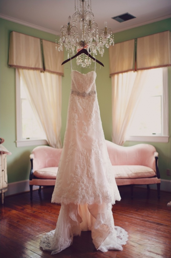 beaded wedding gown with sash