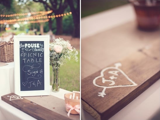 picnic table guest book