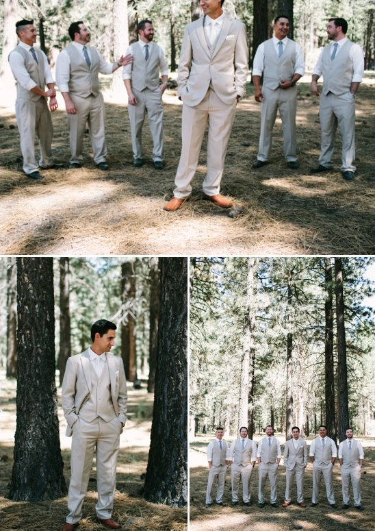 beige and gray looks for the groom