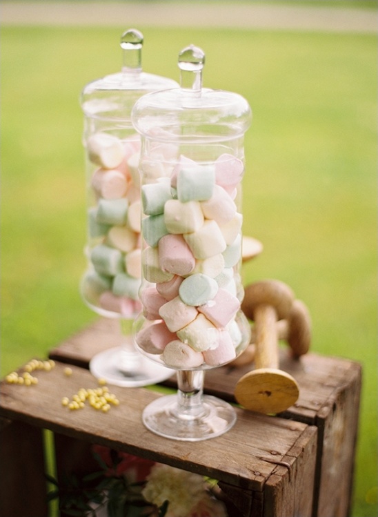 colorful marshmallow wedding desserts