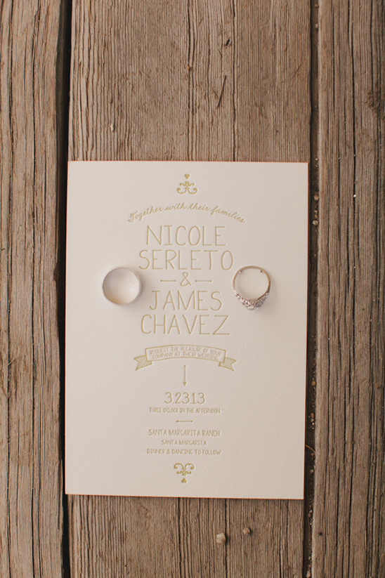 gold and cream wedding invites by Urbanic Paper Boutique