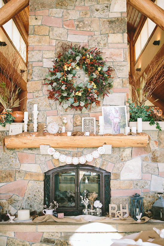 fireplace wedding decor ideas