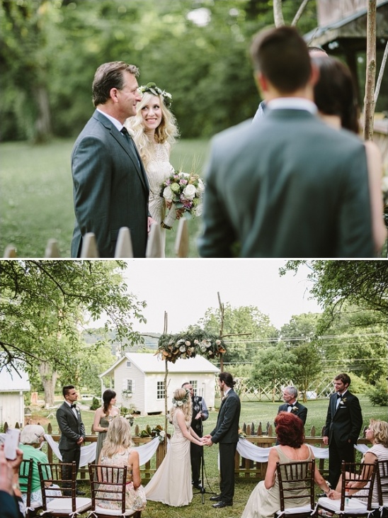 outdoor ceremony at at leiperâs fork inn